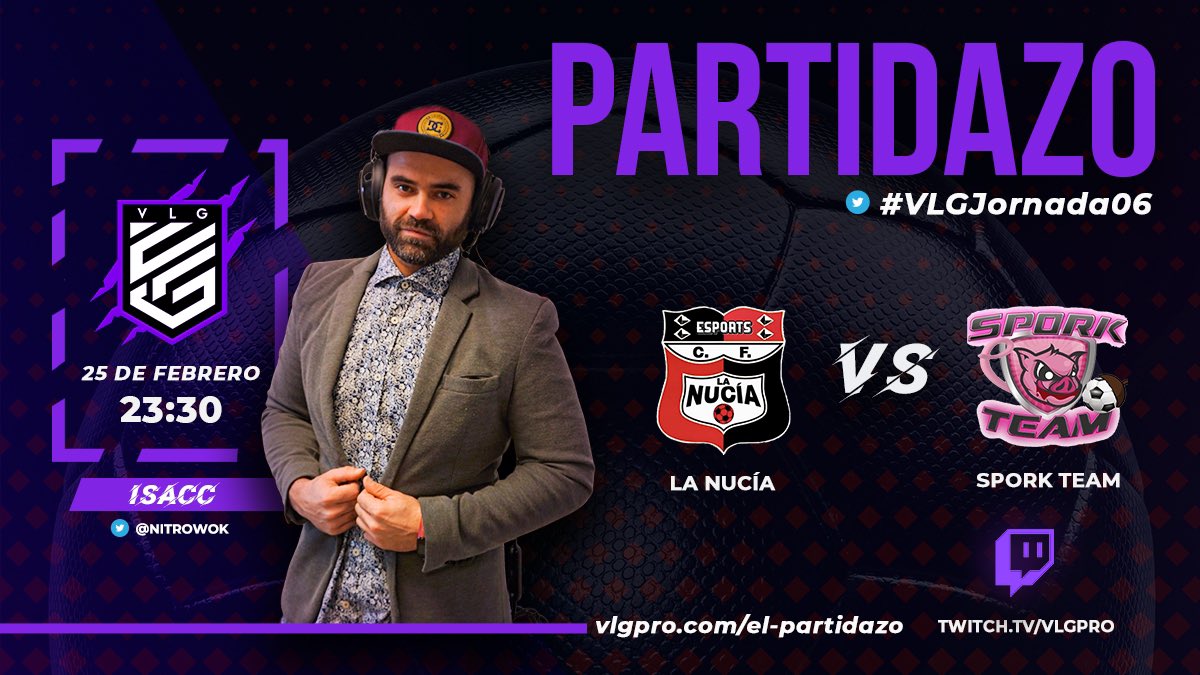 Y no os olvidéis que esta noche volvemos con

       ⭐️EL PARTIDAZO⭐️

@cfnuciaeSports 
                       
             🆚
             
 <a href="/SPORK_TEAM/">SPORK TEAM</a> 

Duelo de equipos por estar en la zona alta ⬆️

Se estrena nuestro caster

🎙<a href="/nitrowok/">Isaac</a>

⏰ 23:30

📺 twitch.tv/vlgpro