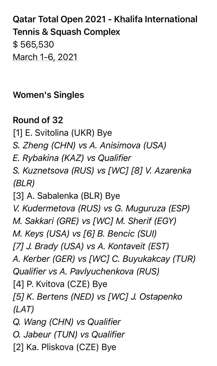Cecilia Casla (@ceciliacasla) on Twitter photo .<a href="/GarbiMuguruza/">Garbiñe Muguruza</a> en #WTADoha
🎯 Verónica Kudermetova 🇷🇺 (34WTA)
👩🏻vs 👩 1-0 Muguruza
📆 Lunes/Monday
🕰 2:00 pm aprox en España (2o partido después de 2:30 pm local)
🏟 Pista Central
📺 <a href="/teledeporte/">Teledeporte</a> .<a href="/GarbiMuguruza/">Garbiñe Muguruza</a> en #WTADoha
🎯 Verónica Kudermetova 🇷🇺 (34WTA)
👩🏻vs 👩 1-0 Muguruza
📆 Lunes/Monday
🕰 2:00 pm aprox en España (2o partido después de 2:30 pm local)
🏟 Pista Central
📺 <a href="/teledeporte/">Teledeporte</a>