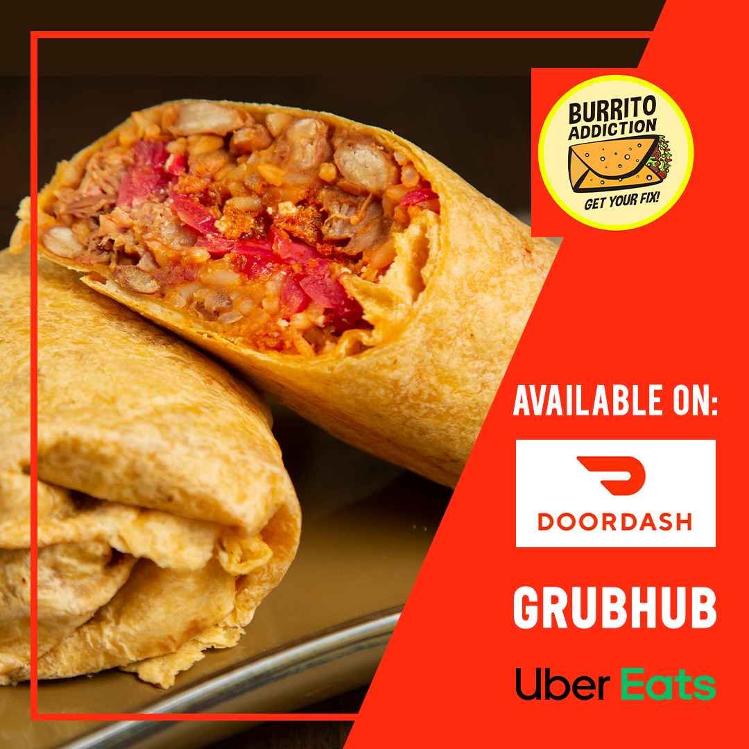 BurritoAddictLV's tweet photo. Celebrating #SundayFunday by staying in? Don't worry - we've got you covered! Order any of our delicious burritos straight to your door right NOW!
https://t.co/99RkPst3CY https://t.co/juEkKXbraM