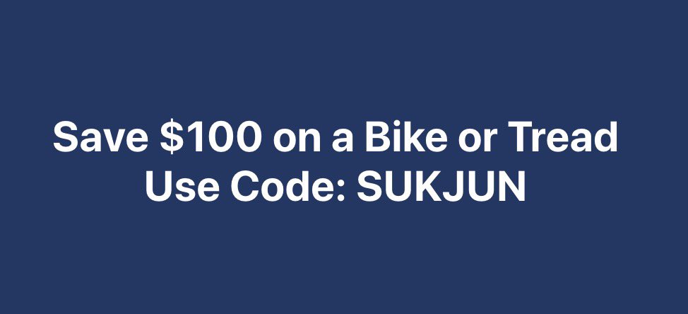 lilmsymelstar's tweet photo. Interested in a #peloton bike or tread? Here’s my #pelotonreferralcode for $100 off accessories when you purchase a bike or tread. Use code SUKJUN
#pelotonpromocode #pelotonpromo #promocode #pelotondiscountcode #pelotondiscount @onepeloton #pelotondiscountcode #pelotondiscount https://t.co/rE7QAKKQqI