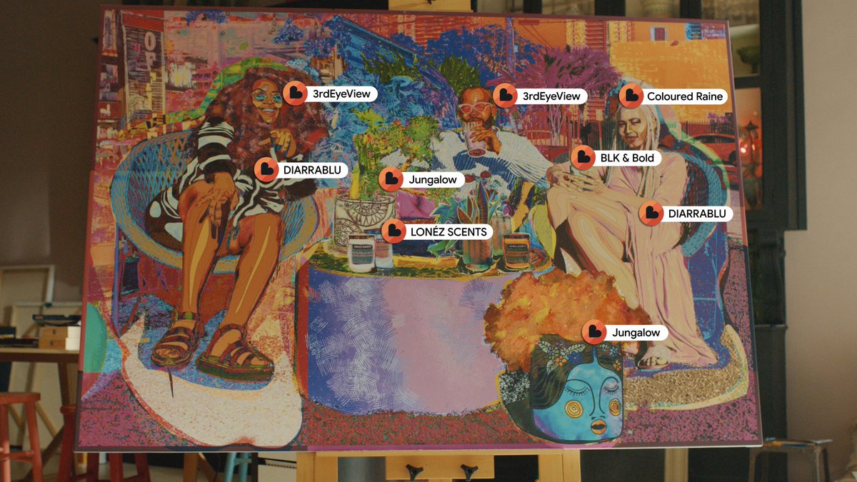 VMVNII's tweet photo. @Google and I collaborated on making a “Shoppable” Work of Art. This artwork features several different products made by some of my favorite black owned businesses

In recognition of their hard work, please click this link to acquire some dope products! https://t.co/Gc5mmjPMV8 https://t.co/KamRDoZYIT