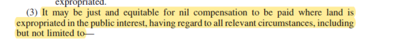 9.  #BIGLIE 7: The Bill allows for expropriation without compensation of any property you own - including your car! #TruthMatters: The Bill makes it clear the  #EWC applies only to land, that it must be "just & equitable" and be in the "public interest"