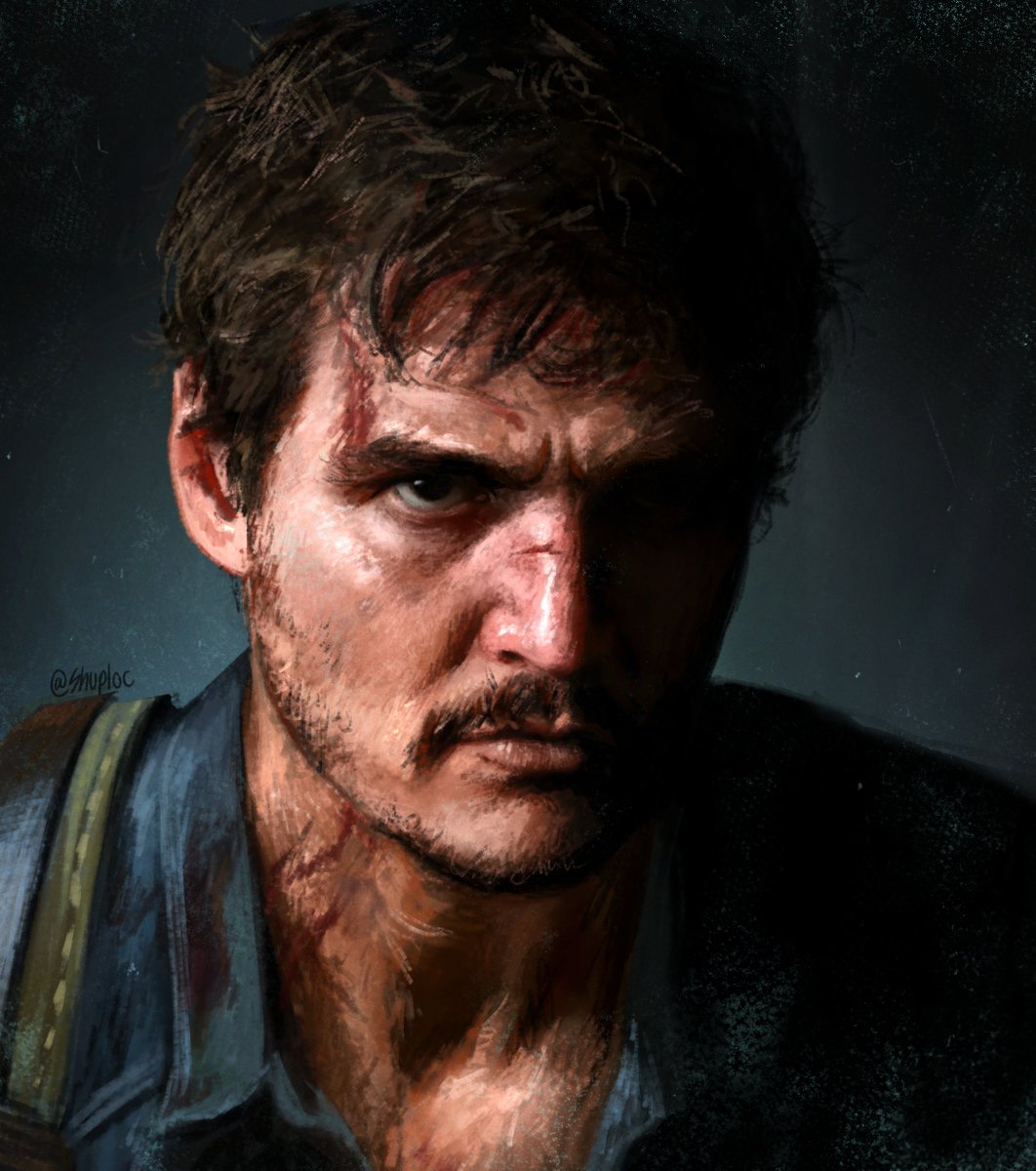 Shuploc's tweet image. My attempt at drawing what I think Pedro Pascal would look like as Joel from “The Last of Us”