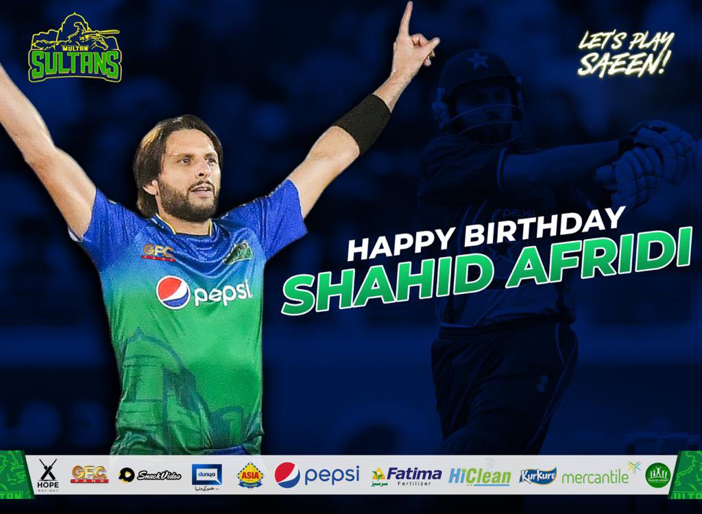 A very Happy Birthday to Shahid Afridi, one of the true legends of the game.  
