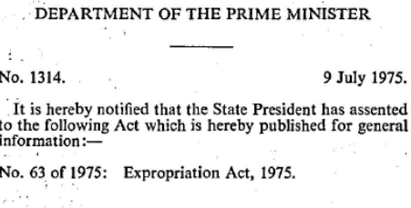 2.  #BIGLIE 1: The 2020 Bill introduces  #expropriation into our law and if you can stop this bill you can stop expropriation. #TruthMatters: Expropriations have happened across SA for over 50 years currently under the 1975 Expropriation Act. Prior to that under a 1965 Act.