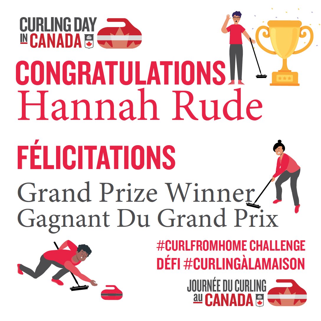 You've shared so many creative ways to #CurlFromHome! Congratulations to our winner Hannah Rude!

A big thank you to our partners @CarmellaSocial for their operation of this contest, including the #Curlfromhome videos shared on our platforms. #CurlingDayinCanada