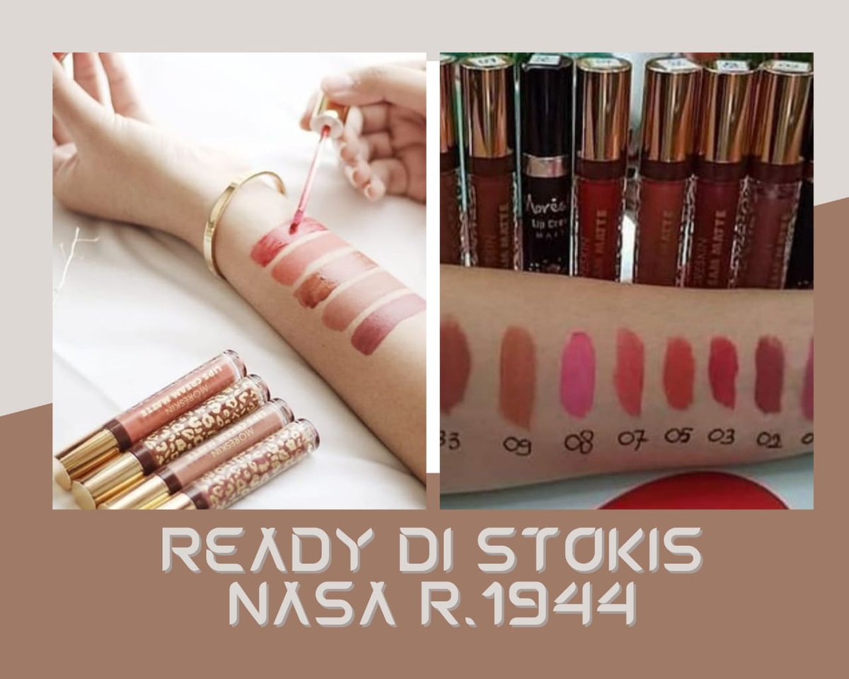NasaReville's tweet photo. Moreskin lipcream matte nasa itu :
👉Ringan di bibir
👉Bibir jadi lebih lembab
👉Tidak membuat bibir anda hitam
👉Nyaman dipakai
👉Tidak luntur 
💋Tidak perlu pakai berkali kali cukup sekali pakai makan dan minum jadi tenang💋

#naturalnusantara #nasa #lipstiknasa #lipstik https://t.co/9Z5jMJt8x0