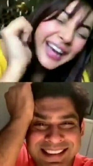 59) I love you both for giving us this live please it was so funny and cute..  @sidharth_shukla  @ishehnaaz_gill  #SidNaaz