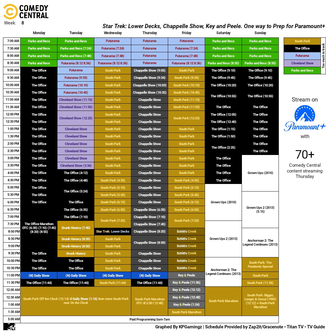comedy central schedule archive on X: “Comedy Central Schedule for