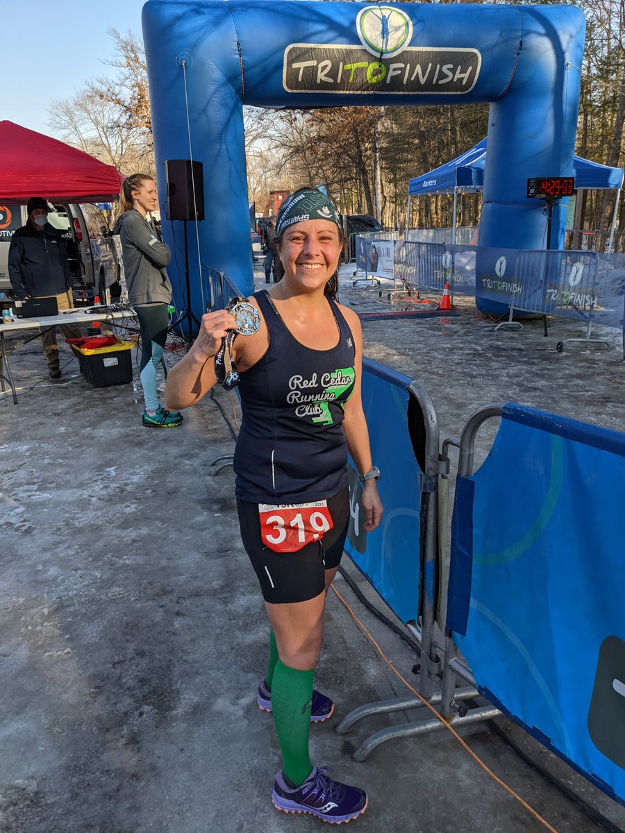 RedCedarRun's tweet photo. Marisa finished in 3rd place in the Snow Moon Trail 15k Run in Midland yesterday! 1:17:43 #redcedarstrong https://t.co/QI2yF5WNkx