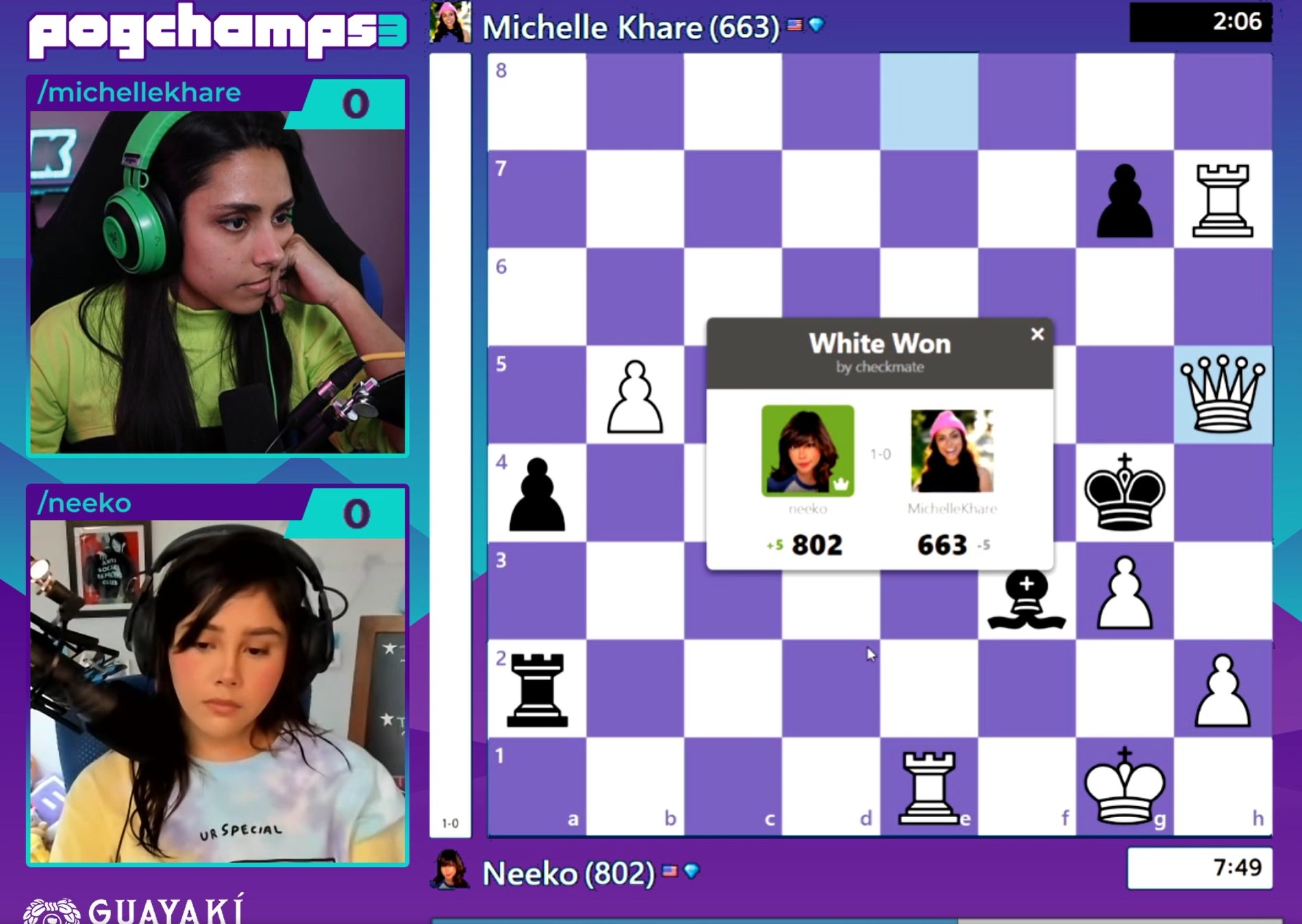 Chess.com on X: PREMOVE TO WIN! @neekolul FLIES through a very tight time  scramble against @TubboLive to secure her spot against @MichelleKhare in  the Consolation finals tomorrow! #PogChamps3  / X