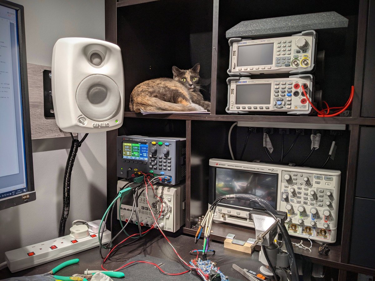 Made a bit shelf space in my wee lab for future kit but it's taken now 😸

(It's been quiet for months; new house last year, lots other things and audio for myself. Been mostly assembling and selling boards. New stuff slowly coming as well, been investigating opamps this weekend)