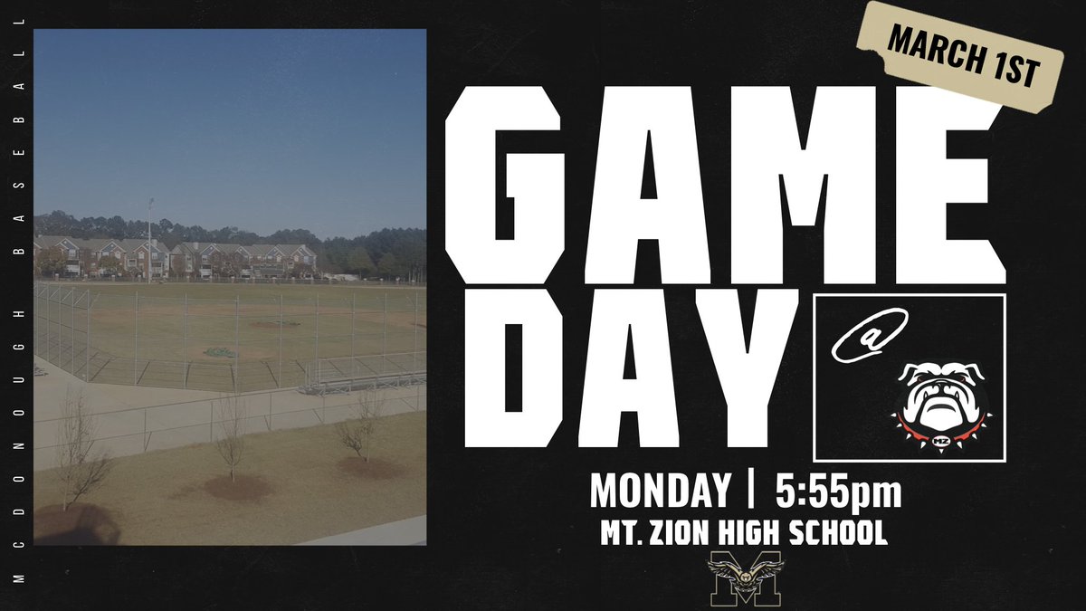 McDonough High School Baseball (@mcdonoughbsb) on Twitter photo Come support the #DIAMONDWARHAWKS tomorrow when we take on Mount Zion. <a href="/MHS_WarHawks/">McDonough High School</a> <a href="/McDonoughHS_AD/">McDonough High Athletics</a> Come support the #DIAMONDWARHAWKS tomorrow when we take on Mount Zion. <a href="/MHS_WarHawks/">McDonough High School</a> <a href="/McDonoughHS_AD/">McDonough High Athletics</a>