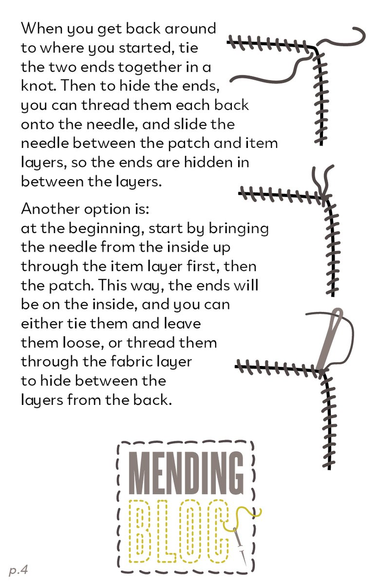 mendingbloc's tweet image. We made a mini-zine about how to sew on patches! This project was inspired by @PatchBloc — get some great patches and sew them on your stuff! Look out for patch-sewing kits coming in the near future. Link to printable zine (distribute freely!): github.com/mendingbloc/se…