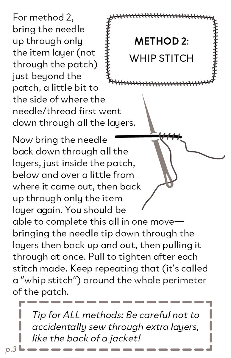 mendingbloc's tweet image. We made a mini-zine about how to sew on patches! This project was inspired by @PatchBloc — get some great patches and sew them on your stuff! Look out for patch-sewing kits coming in the near future. Link to printable zine (distribute freely!): github.com/mendingbloc/se…