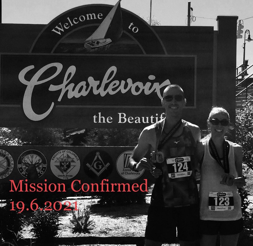 stentordoc's tweet image. We are going back to the genesis of our marathon careers. Charlevoix is where the BQ’s all began. I hope to demoralize all male racers over 40 by running a great race on the shore of Lake Michigan #letsrace #realnotvirtual