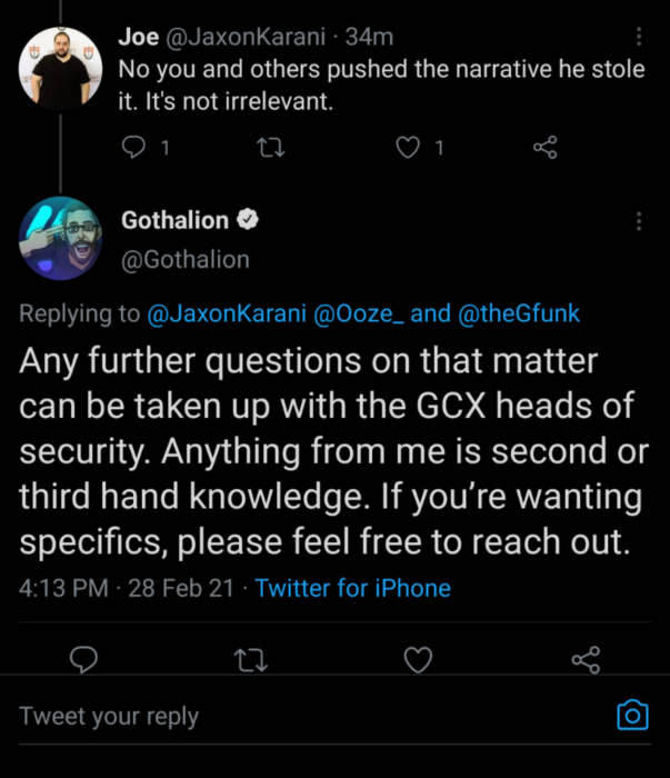 DestinyRNG's tweet photo. @Gothalion was working on 2nd, sorry maybe 3rd hand info about the badge incident.

It was his event was it not? Why does he NOT ask GCX Heads of Security for clarification?

Why did he not ask at the time? https://t.co/yyuMmOR7Mn