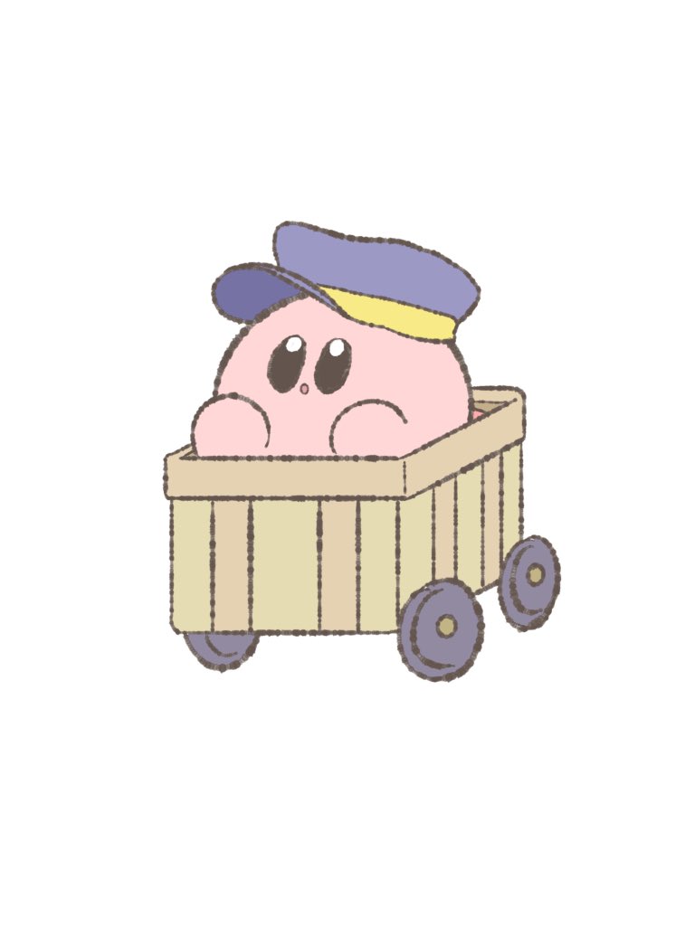 カービィ トロッコでgo 1日1低画質カービィ にめのイラスト