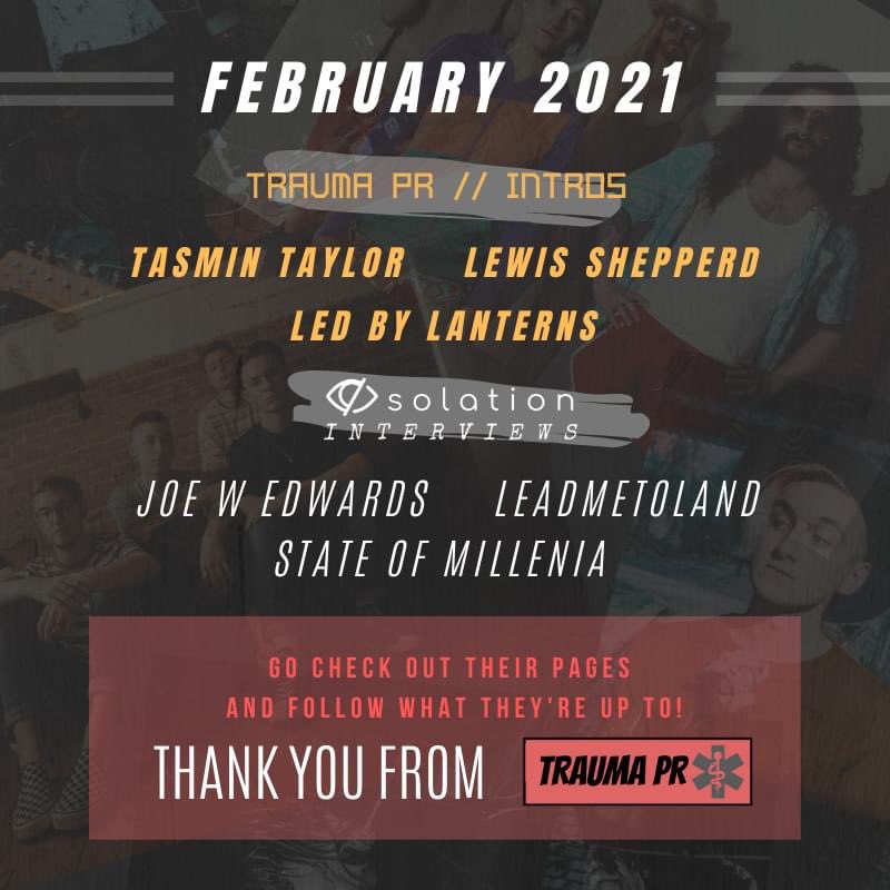 It’s been a great month for interviews. Cheers again to those that took part. Check out all exclusive interviews over at Trauma PR on FB/Instagram 🤙