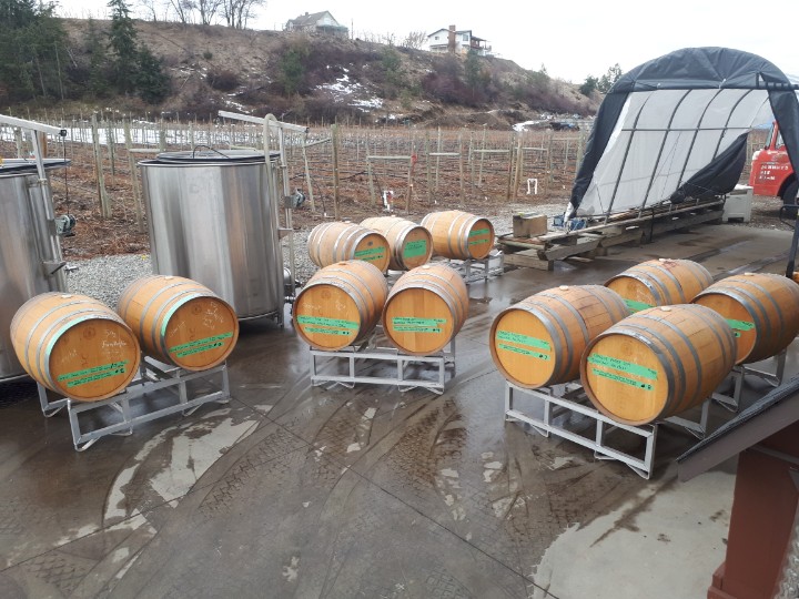 It was de-barreling day at Camelot today! Our 2019 Immortal Pinot Noir is one step closer to the bottle. Filtering in a few weeks and bottling pretty quick after that! Good timing with the 2021 wine season soon to be upon us🍷🍷☀️☀️