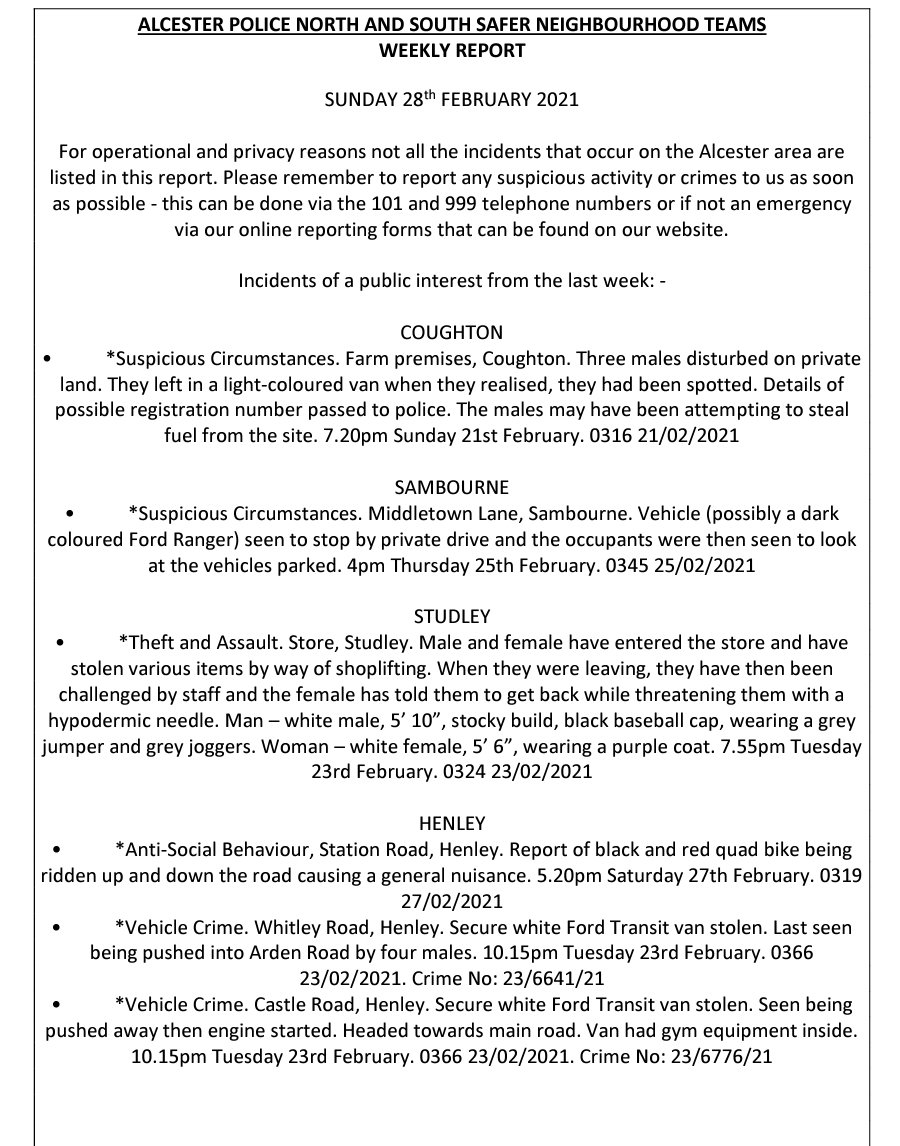 Alcester SNTs tweet media