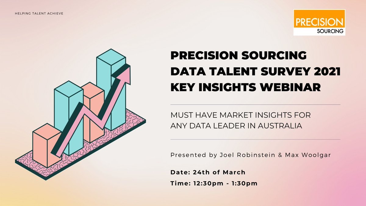 Australian Data market webinar! Useful for anyone working in data in Australia. The knowledge offered in this session will help you both hire more effectively and see where you stand in the market.
Register  here buff.ly/3bOwIzb
#datajobs #insights