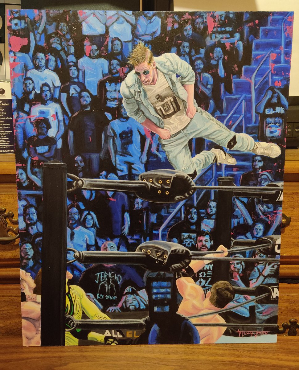 ScottLesh724's tweet photo. An absolutely amazing belated birthday gift from @AnnaKatsanis, a painting of one of my favorite photos I've ever taken done by the extremely talented @JensenArtwork.. Fantastic work!
@orangecassidy @AEW #AEW https://t.co/GHCi6MfCIY