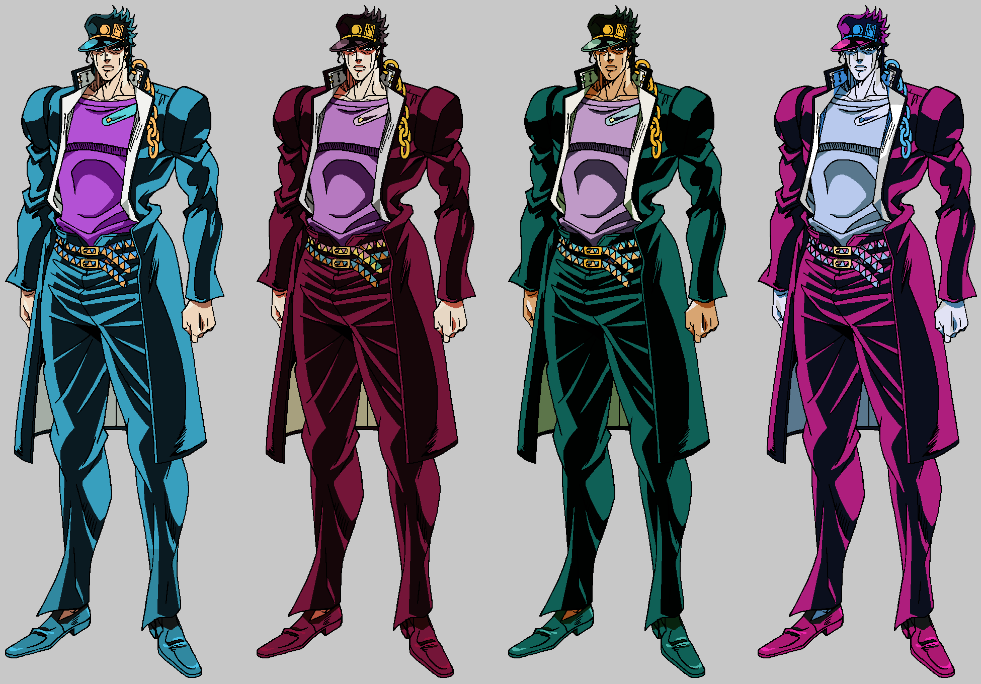 Jotoro Kujo and Star Platinum Color Palette