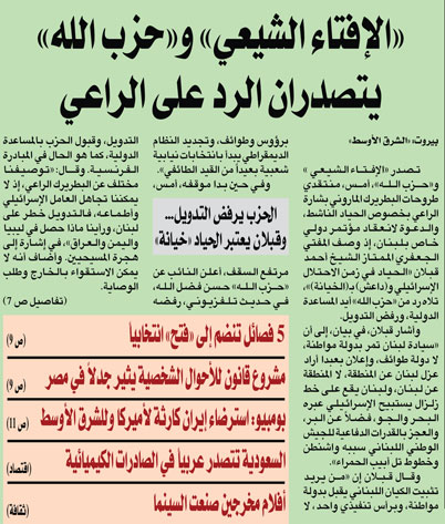 «الإفتاء الشيعي» و«حزب الله» يتصدران الرد على الراعي