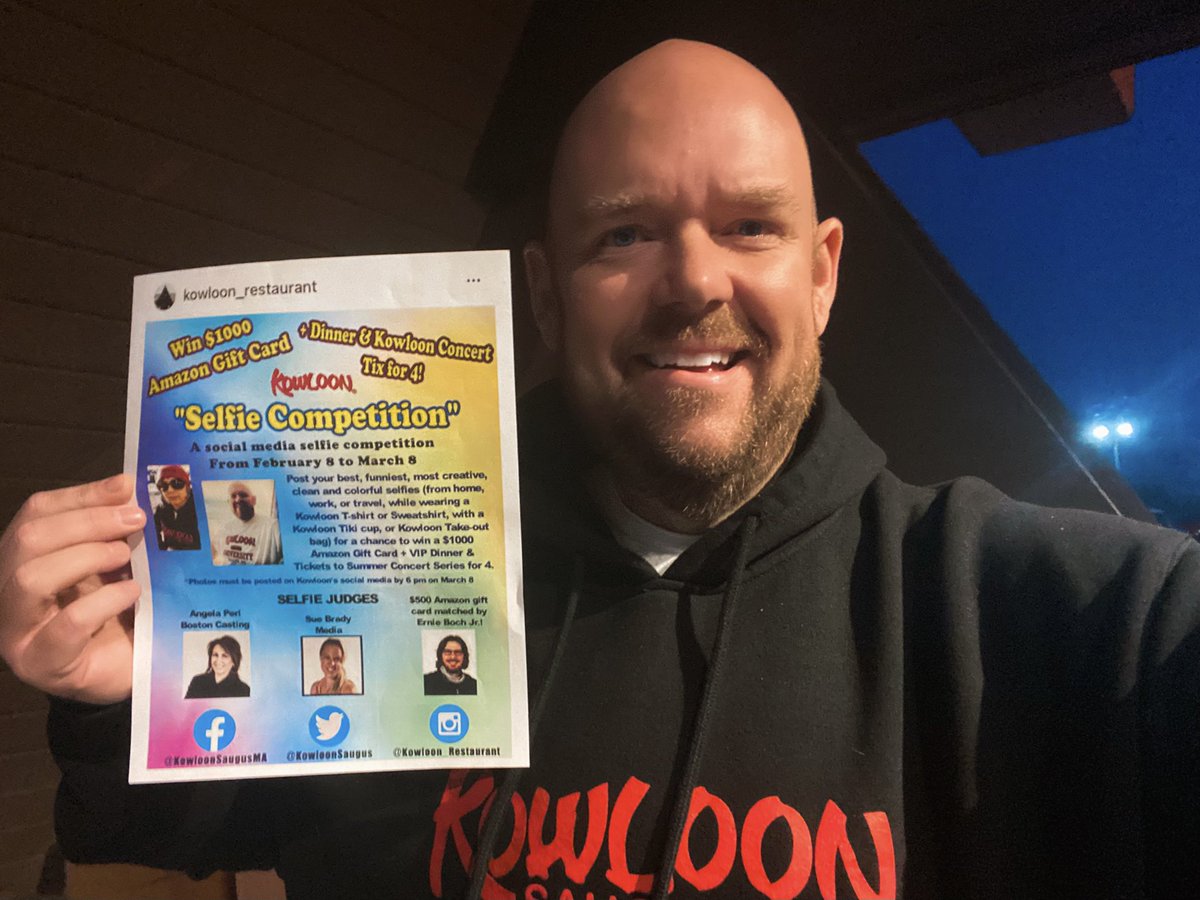 DJMikeMorgan's tweet image. So I walk into @KowloonSaugus tonight &amp;amp; guess who I see on the flier for the Selfie Contest? You still have time to enter. Deadline is March 8th &amp;amp; you could win a $1000 Amazon gc, VIP dinner &amp;amp; concert series tickets for 4! #kowloon #saugus #contest #selfie #boston #massachusetts