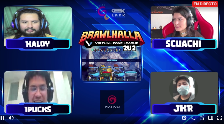 GeekLaak's tweet photo. Llegamos al resultado final y el team de Colombia representado por Grillo: Lier y Hanabi se llevan la corona del torneo 2v2 de #Brawlhalla #VirtualZoneLeague 

Sigue la transmisión en vivo aquí: https://t.co/nnvTmeAFvw

@V1rtualZon3

@BigKaloy

@UbisoftLatam

@ScorpionMarvo https://t.co/edLGVdgc5b