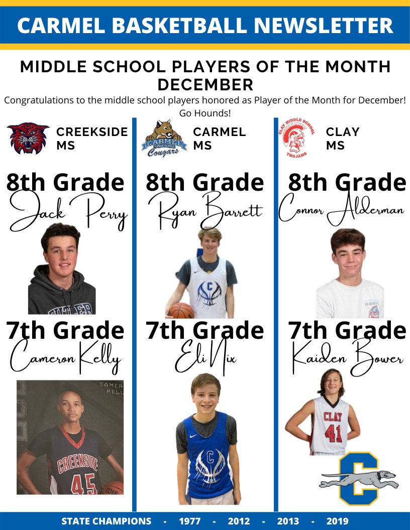 CarmelMBB's tweet photo. Click the link to check out the February issue! Sectional starts this week at the Eric Clark Activity Center! #HOUNDS  

https://t.co/wqfWwUJFAB https://t.co/xee2nl0Xz5
