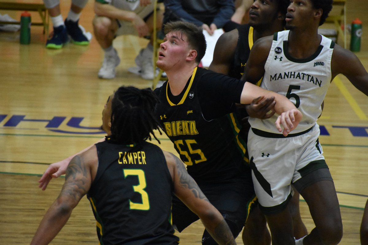 MEN'S🏀: @_BigshotManny_ answers #PlayerOfTheYear calls w/ big game in @SienaMBB's sweep of Manhattan 'We just have to get in the habit of going out there and punching dudes in the mouth - metaphorically.' - @JacksonStormo on Saints bad start. #MAACHoops troyrecord.com/news/mens-bask…