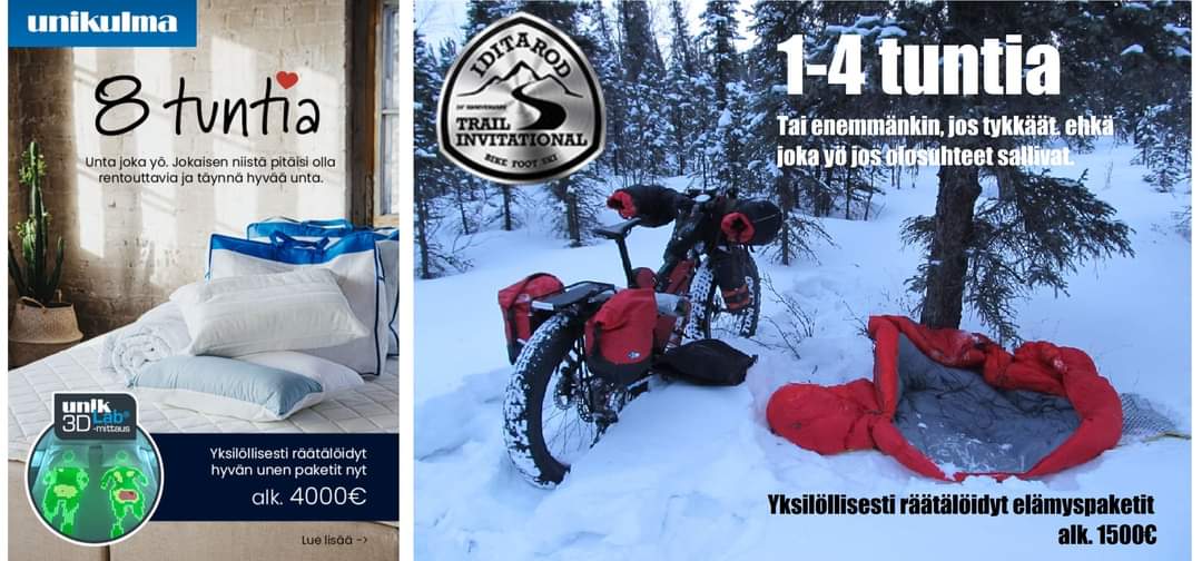 tonilund's tweet image. Tämän vuoden ITI alkoi viime yönä klo 02 Suomen aikaa. Unikulman mainos inspiroi tekemään tällaisen.