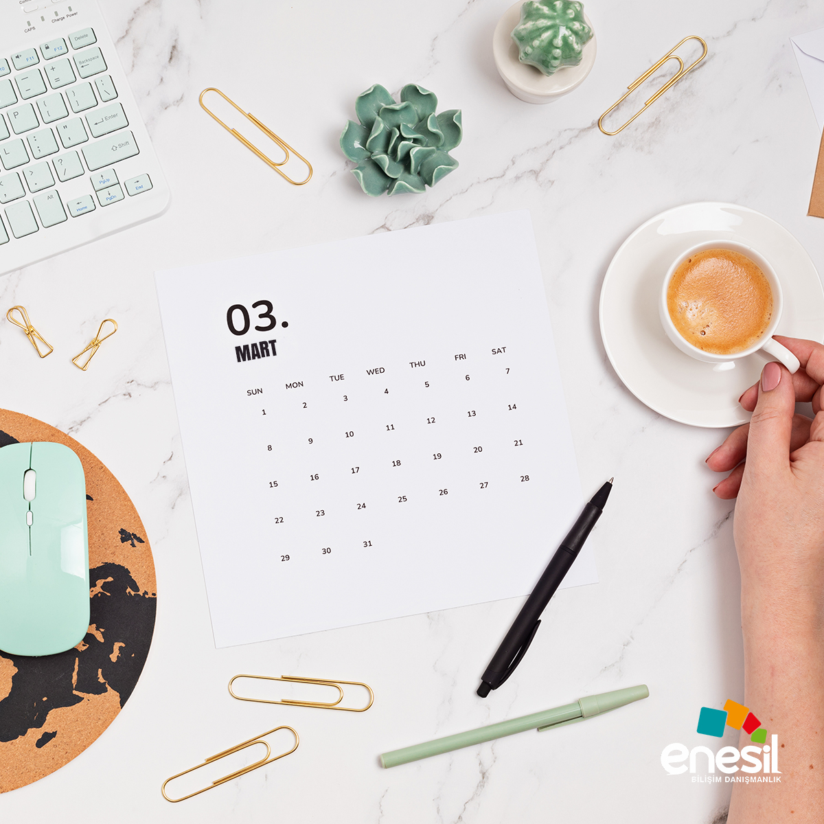 enesilcomtr's tweet photo. ☕ Yeni ayın ilk kahvesini içtiysek çalışmaya dönebiliriz. ☺️ #enesil https://t.co/vlVt4xGpX1