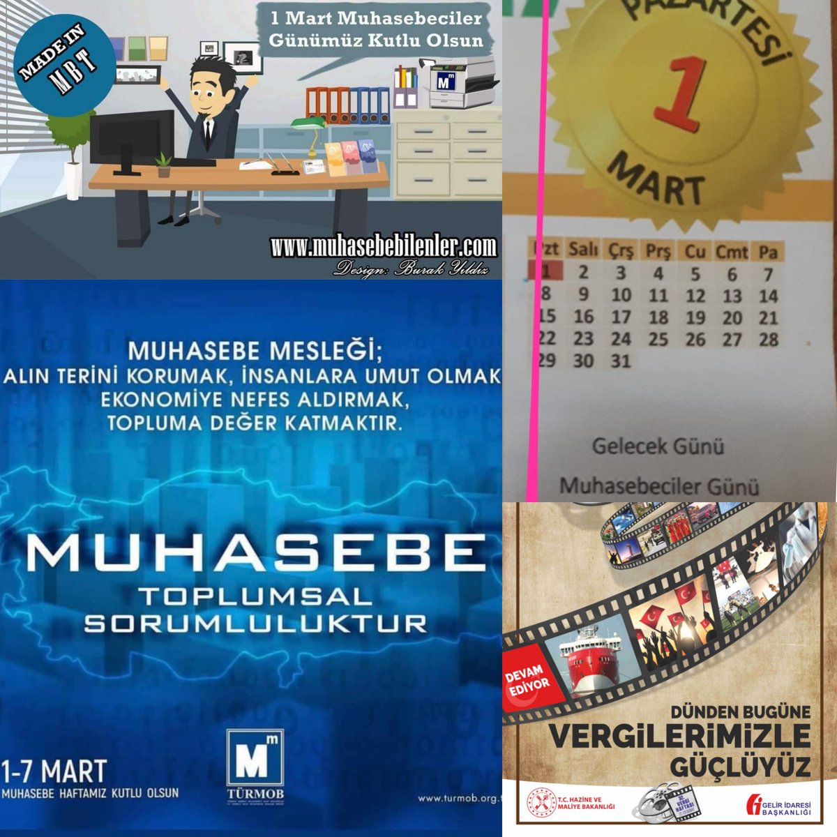 #MuhasebecilerGünü ve #MuhasebeHaftası Kutlu Olsun!
Bence de Meslek Kanunumuzun Yasalaştığı 13 Haziran #MuhasebecilerGünü olarak kutlanmali ama takvim yaprakları bile 1 Mart tarihinde kutluyorken varsın bizler de 2 kere kutlayalim:)
Sonucta Bu meslektaşa ne yapsak Hakları odenmez
