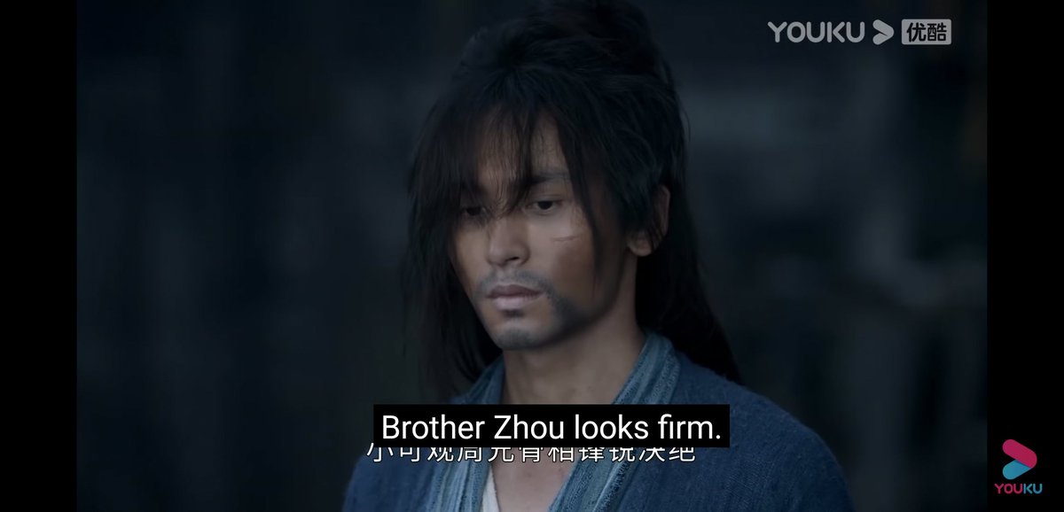 "to me, it looks like brother Zhou has such prominent and sharp bone structure, and must be a man who places much value in loyalty."