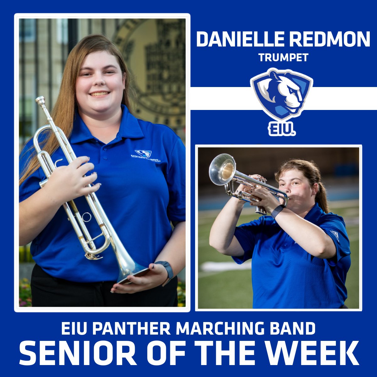 This week's senior of the week is Danielle Redmon!

Danielle is a trumpet player in the Panther Marching Band!