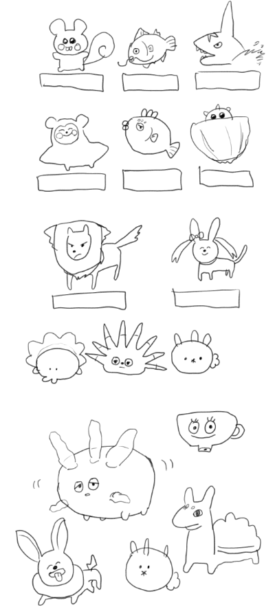最近のらくがき
4枚目はポ●モンクイズ 