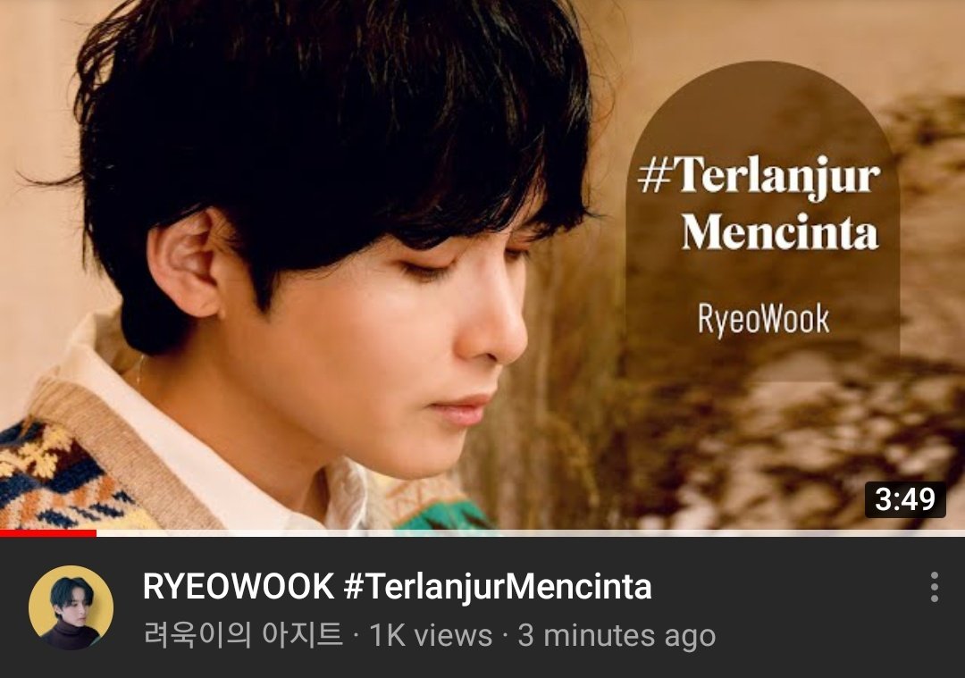 gyuyeobda's tweet photo. Currently, #RYEOWOOK_TerlanjurMencinta at #4 on Indonesia's trends.

Watch it here: https://t.co/aZ5lB3hQqP

RYEOWOOK TERLANJUR MENCINTA
#RYEOWOOK_TerlanjurMencinta #Ryeowook #SUPERJUNIOR #슈퍼주니어 @SJofficial https://t.co/0YNcSnYguC
