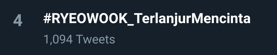 gyuyeobda's tweet photo. Currently, #RYEOWOOK_TerlanjurMencinta at #4 on Indonesia's trends.

Watch it here: https://t.co/aZ5lB3hQqP

RYEOWOOK TERLANJUR MENCINTA
#RYEOWOOK_TerlanjurMencinta #Ryeowook #SUPERJUNIOR #슈퍼주니어 @SJofficial https://t.co/0YNcSnYguC