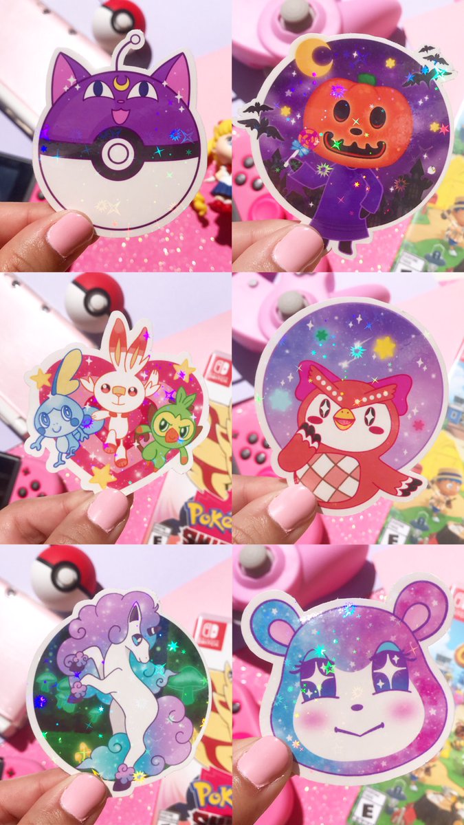 annma1831's tweet photo. Stickers available in my Etsy shop https://t.co/PhIRJO1LrD #etsy #handmade #AnimalCrossing #ArtistOnTwitter #AnimalCrossingNewHorizons #Pokemon #Pokemon25 #art #glittersticker #sticker #gaming #videogame #PokemonSwordShield #PokemonShield #pokemonshield https://t.co/rhPnyLtjeR