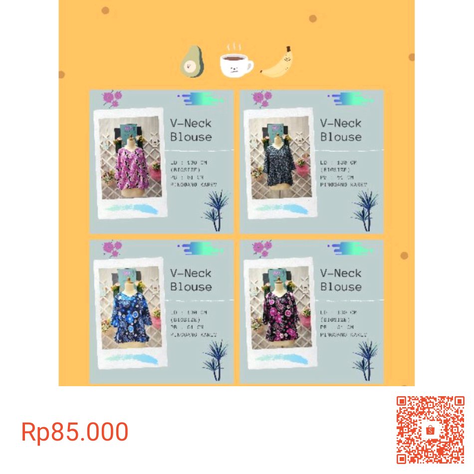 cherryshka's tweet photo. Saya menjual V-neck Blouse Bigsize seharga Rp85.000. Dapatkan produk ini hanya di Shopee! https://t.co/USllYyelOC #ShopeeID https://t.co/hXAPRDNSrZ