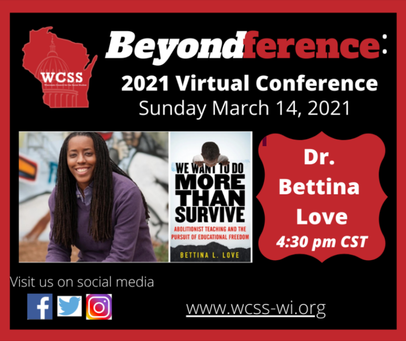 SocialStudiesMN's tweet photo. Our friends to our east are hosting their #Beyondference virtual conference on March 14. They have a tremendous lineup with more than 30 sessions, including keynotes from @kennethcdavis and Dr. @BLoveSoulPower. For $25, you can see it all! #sschat #edchat https://t.co/spsfRI91Nd https://t.co/yx7qSNCzR1