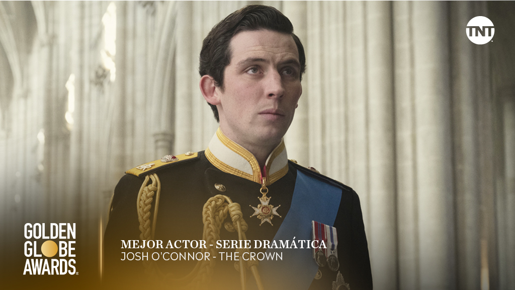 TNTLA's tweet photo. The Crown se lleva otro premio, esta vez de la mano de @JoshOConnor15 🤩 #GoldenGlobesTNT 

#GoldenGlobes https://t.co/S6KlojOS00