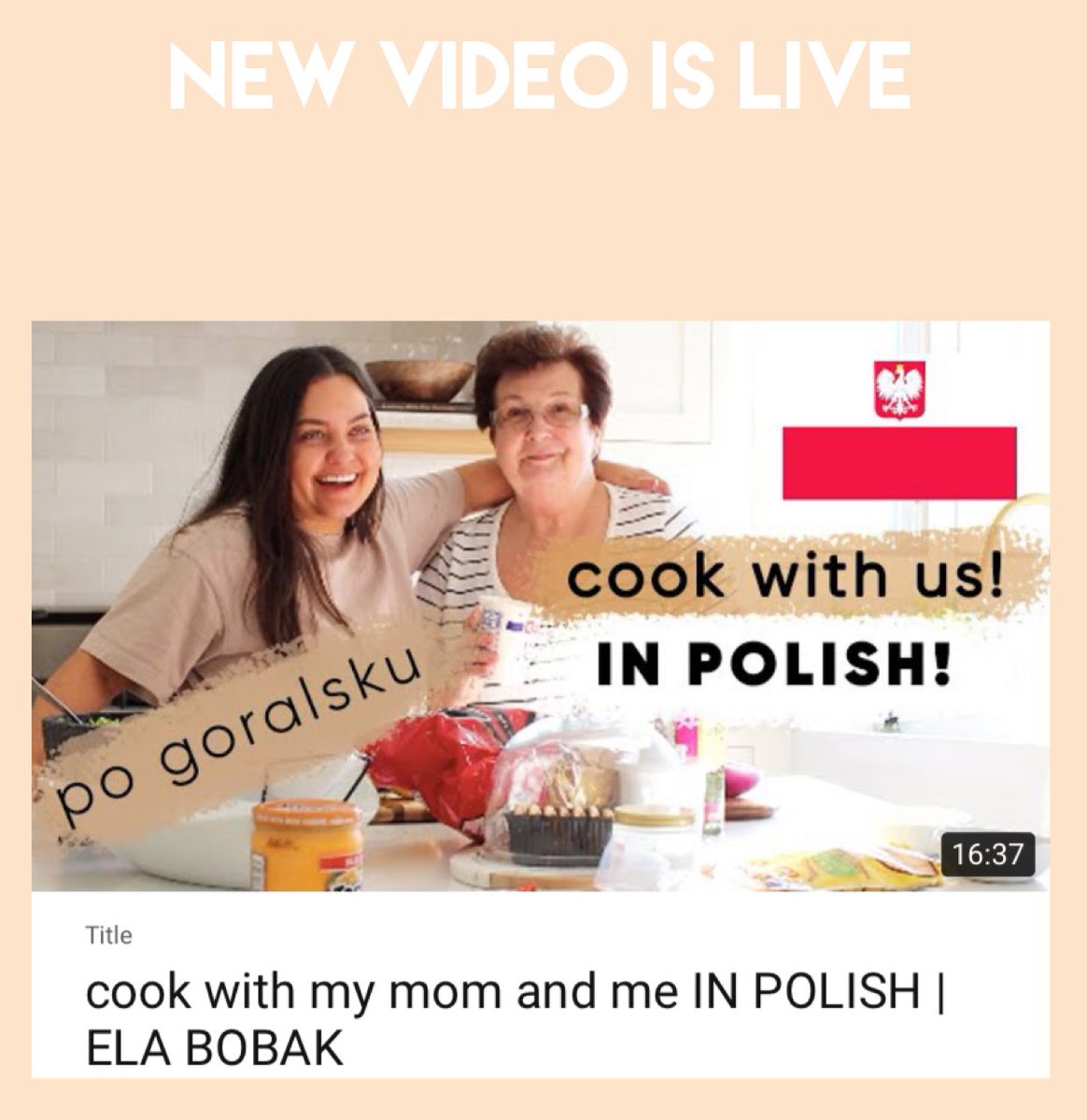 New video 💕 featuring my mom!:)
(Yes there’s English subtitles) 

youtu.be/H0xENQzRu7M