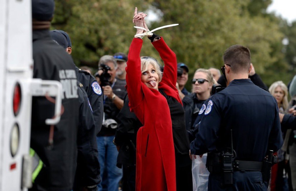 TIFF_NET's tweet photo. Actor, activist and environmentalist @JaneFonda, forever a mood. #GoldenGlobes https://t.co/bH2oDVlBq5