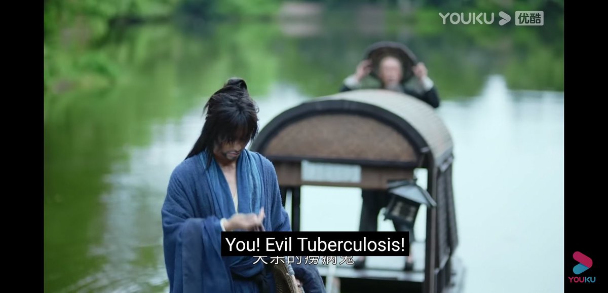 going back to this, IT'S NOT ACTUALLY TUBERCULOSIS FKDBKFJDits true that 痨病 is ancient slang for calling someone infected with tuberculosis but 痨病鬼 is also used to slander a person who appears sickly thin, so really they're calling him Sick Dude