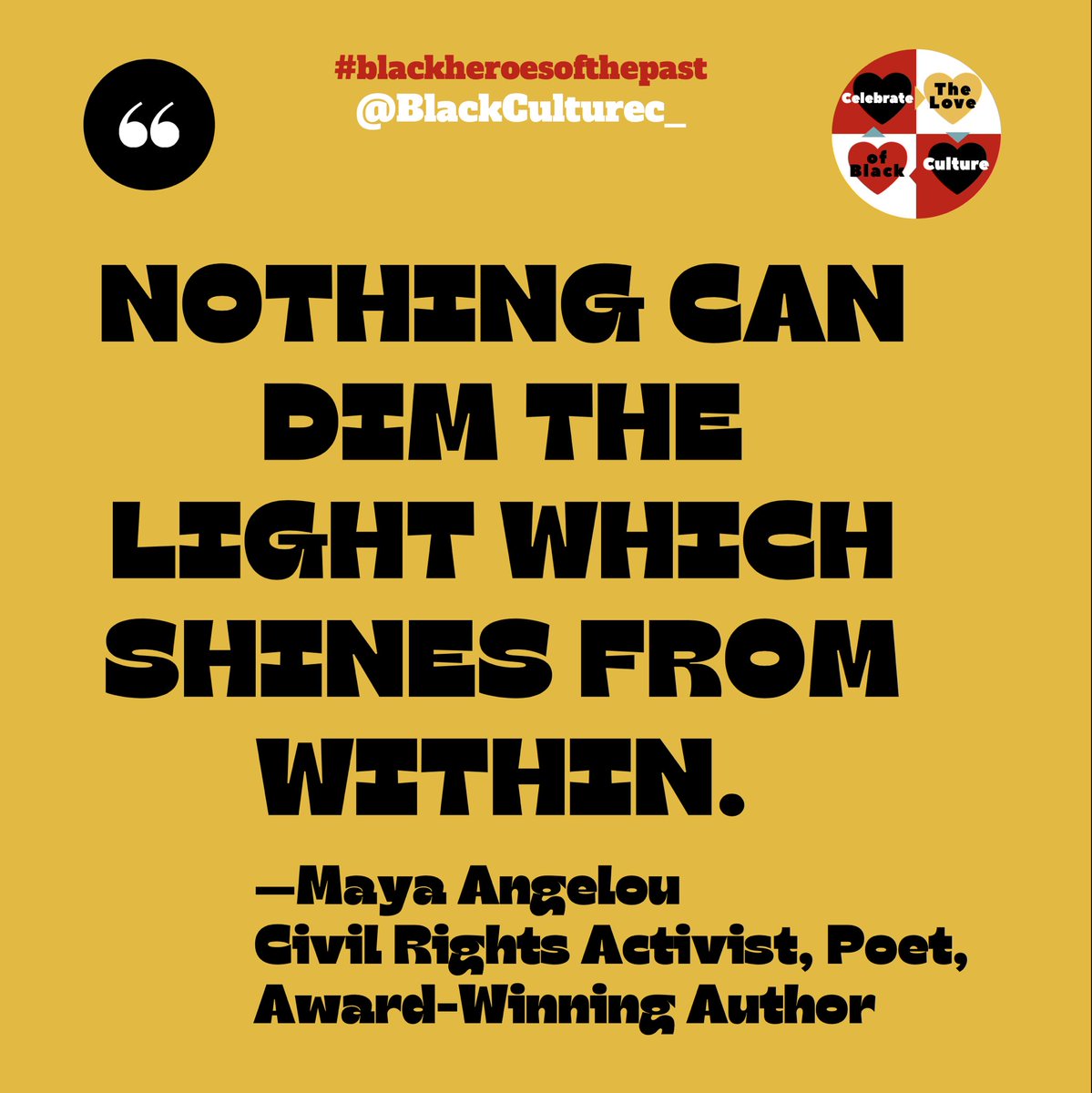 blackculturec_'s tweet photo. ✨Maya Angelou 
Civil Rights Activist, Poet, Award-Winning Author 

#blackhistory #Poet #Award-Winning Author #MayaAngelou https://t.co/cjh1LtXDdC