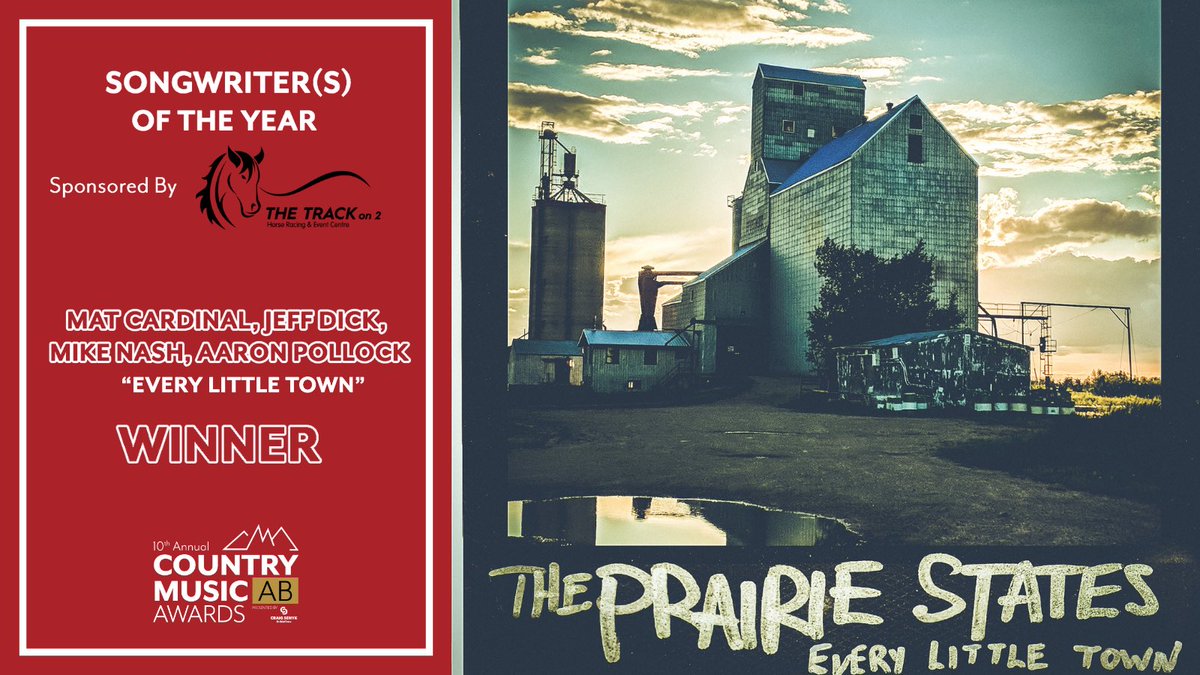 CountryMusicAB's tweet photo. The 2020 Country Music Alberta Songwriter(s) of the Year is... @theprairiestates and @aaronpollockmusic!
#CMABawards https://t.co/CR3ymK3RTX